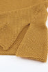Henley Button Placket Side Slit Drop Shoulder Pullover Knit Sweater